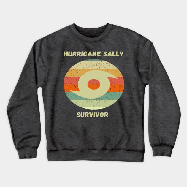 Hurricane Sally Survivor Crewneck Sweatshirt by Lone Wolf Works